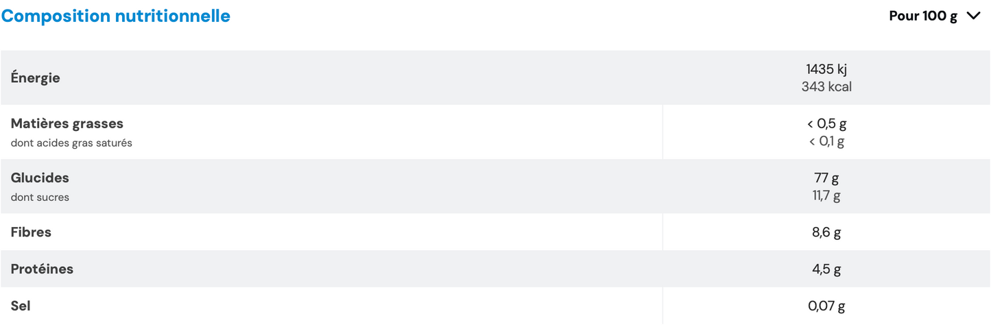 Farine de patate douce biologique 1000g Nutrimuscle