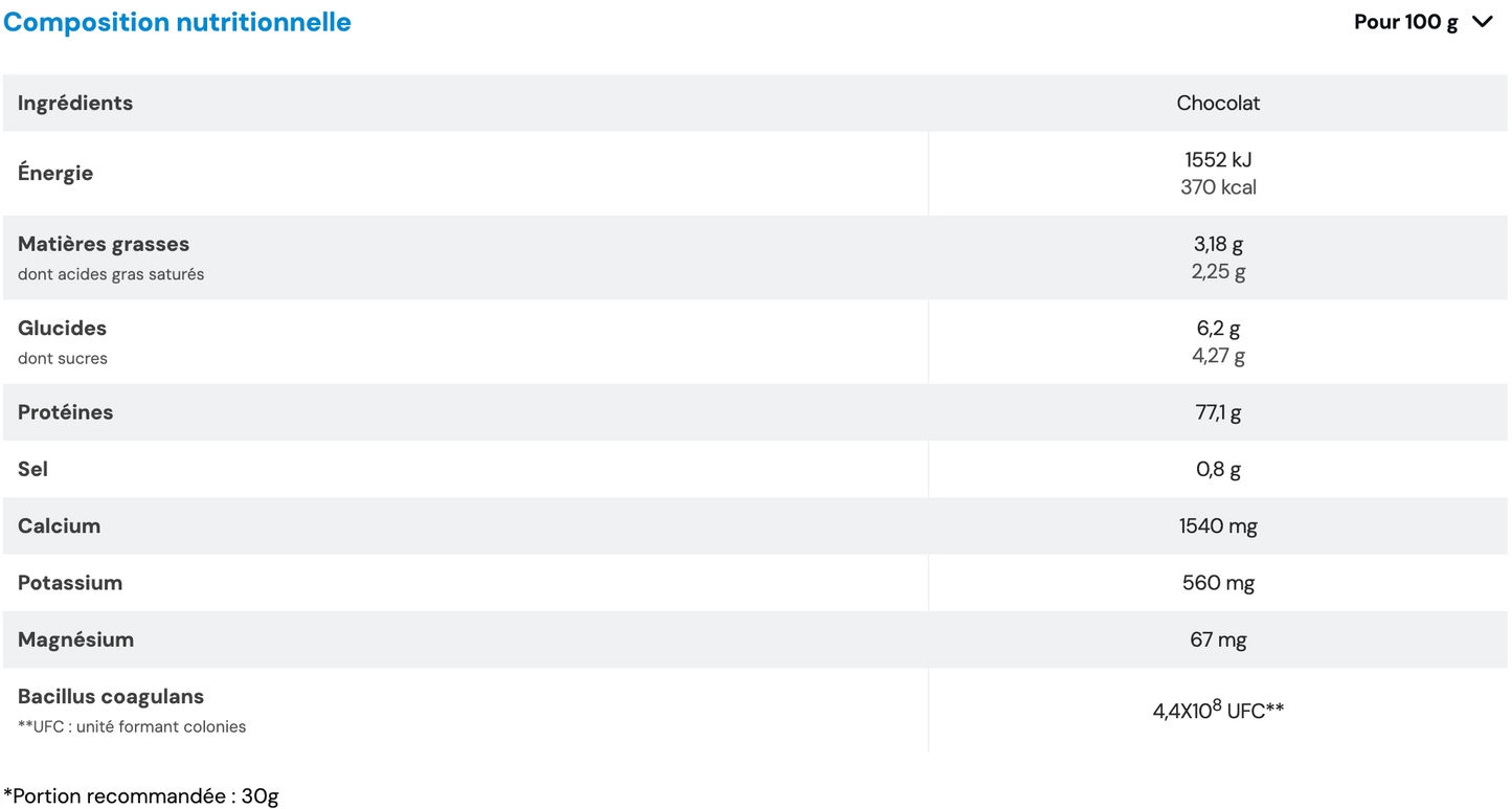 Native Whey Protimuscle 500g Nutrimuscle (50% de caséine 50% de whey)