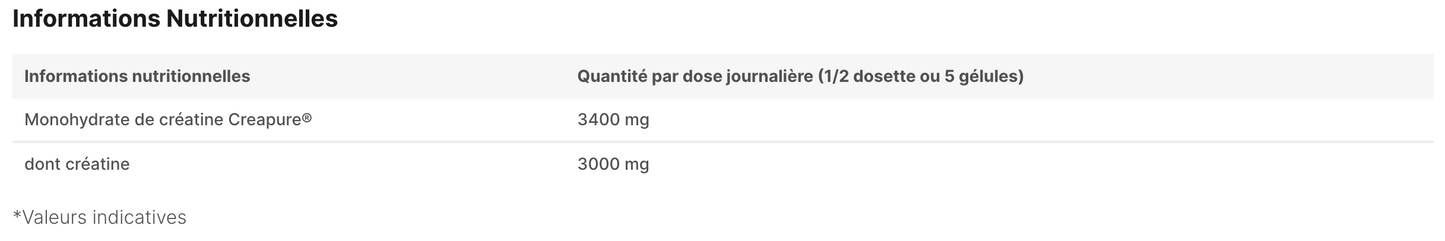 Créatine CREAPURE 450g Nutripure